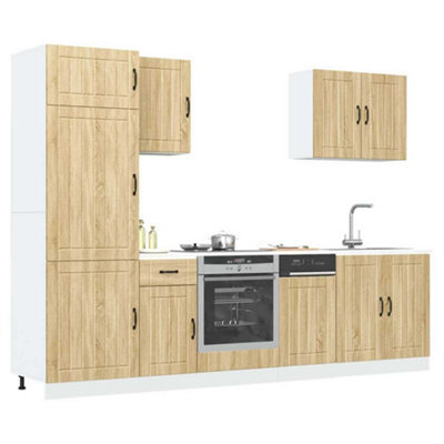 Berkfield 7 Piece Kitchen Cabinet Set Lucca Sonoma Oak Engineered Wood - image 1