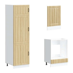 Berkfield 7 Piece Kitchen Cabinet Set Lucca Sonoma Oak Engineered Wood - thumbnail 5