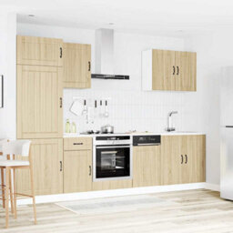 Berkfield 7 Piece Kitchen Cabinet Set Lucca Sonoma Oak Engineered Wood - thumbnail 3