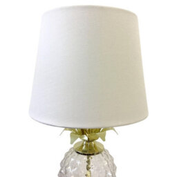 First Choice Lighting Pair Of Gold Pineapple Touch Lamps With White Shades - thumbnail 5