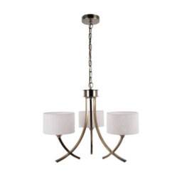 Pagazzi Lighting Pagazzi Justina Antique Brass 3 Light Pendant Chandelier - thumbnail 3
