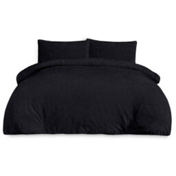 Smart Living Luxury Super Soft & Reversible Waffle Teddy Fleece Duvet Cover With Pillowcase - thumbnail 3