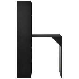 Berkfield Bar Table With Cabinet Black 115X59X200 Cm - thumbnail 2