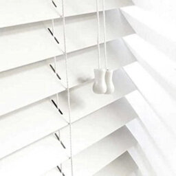 Wood Venetian Blinds 50mm Wide Slat 83Cm W X 150Cm Drop New In Box - thumbnail 6