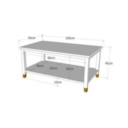 Cabinet Bits Palazzi Coffee Table H45 W100 D56Cm Red - thumbnail 7