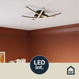 GoodHome Alani Matt Metal & Plastic Black Led Ceiling Light - thumbnail 6