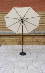 Signature Weave 2.5M Table Parasol Sun Shade Umbrella With Tilt Beige Canopy - thumbnail 2