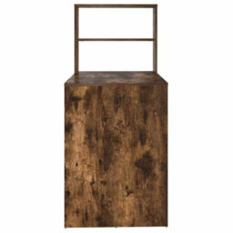 Berkfield Stable Desk With Storage Smoked Oak 113X54X120 Cm Engineered Wood - thumbnail 6