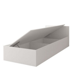 Arte Sleek White Matt Single Bed With Storage H700mm W935mm L2060mm - Space-Saving Elegance For Modern Bedrooms - thumbnail 2
