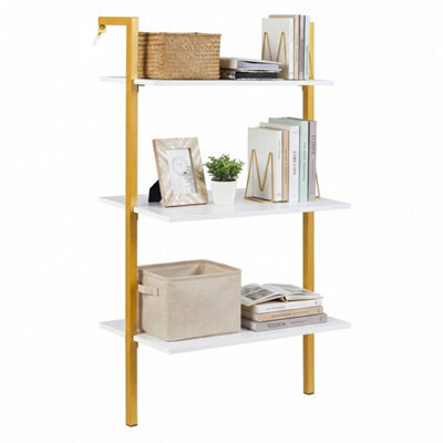 3-Tier Industrial Wall Mounted Shelves Wooden Floating Shelving Unit - image 1