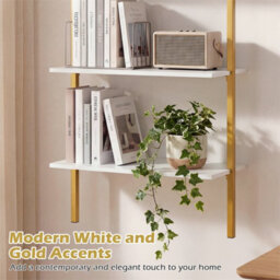 3-Tier Industrial Wall Mounted Shelves Wooden Floating Shelving Unit - thumbnail 5