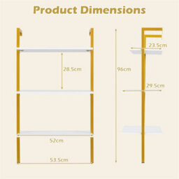 3-Tier Industrial Wall Mounted Shelves Wooden Floating Shelving Unit - thumbnail 2