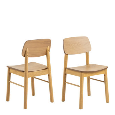 Furniture To Go Barlow Dining Chair In Matt Oak Set Of 2 - image 1