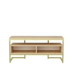 Decorotika Merrion Tv Stand Tv Unit For Tv's Up To 50 Inch Gold And Oak - thumbnail 4