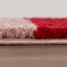 The Rugs Joli Red And Pink Geometric Rug Soft Dense Pile Easy To Clean And Pet Friendly For Living Rooms And Bedrooms - thumbnail 3