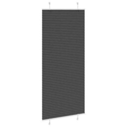 Berkfield Modern Pleated Blind Black 85X200 Cm Fabric Width 84.4 Cm Polyester - thumbnail 4
