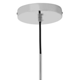 Orsina Chrome Finish Pendant Light With Globe Glass Shade, Metal Canopy Minimal Ceiling Fixture, Ideal For Entryway - thumbnail 4