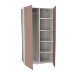 Atomia Contemporary Matt Antique Rose Tall Double Wardrobe (H)1872mm (W)1000mm (D)580mm - thumbnail 4