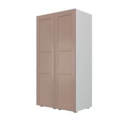 Atomia Contemporary Matt Antique Rose Tall Double Wardrobe (H)1872mm (W)1000mm (D)580mm - thumbnail 2