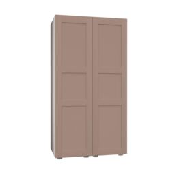 Atomia Contemporary Matt Antique Rose Tall Double Wardrobe (H)1872mm (W)1000mm (D)580mm - thumbnail 3