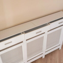Jack Stonehouse White Diamond Mdf Radiator Cover With Drawer - Large - 152Cm (W) X 81.5Cm (H) X 19Cm (D) - thumbnail 7