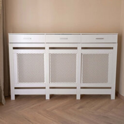 Jack Stonehouse White Diamond Mdf Radiator Cover With Drawer - Large - 152Cm (W) X 81.5Cm (H) X 19Cm (D) - thumbnail 3