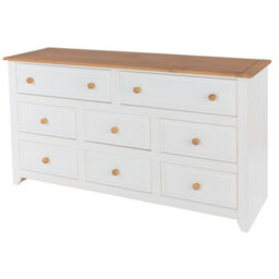 Core Products Capri 6+2 Drawer White Wide Chest Of Drawers, H80.5Cm X W143.0Cm X D43.5Cm - thumbnail 4