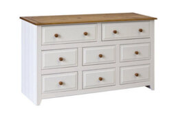 Core Products Capri 6+2 Drawer White Wide Chest Of Drawers, H80.5Cm X W143.0Cm X D43.5Cm - thumbnail 2