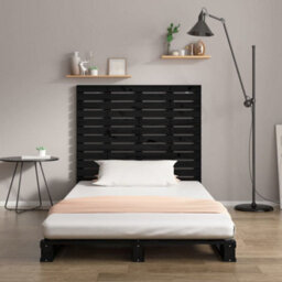 Berkfield Wall Headboard Black 96X3X91.5 Cm Solid Wood Pine - thumbnail 3