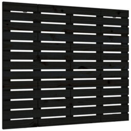 Berkfield Wall Headboard Black 96X3X91.5 Cm Solid Wood Pine - thumbnail 2