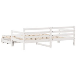 Berkfield Daybed With Trundle And Drawers Without Mattress White 90X200 Cm - thumbnail 8