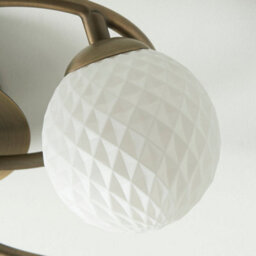 Pagazzi Lighting Pagazzi Jaymie 6-Light Antique Brass Semi-Flush Ceiling Light - thumbnail 4
