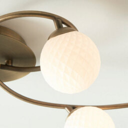 Pagazzi Lighting Pagazzi Jaymie 6-Light Antique Brass Semi-Flush Ceiling Light - thumbnail 3