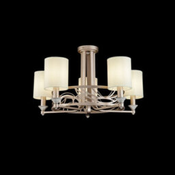 Luminosa Lighting Luminosa Vittoria Chandelier Cream With Gold, 5 Light, E14 - thumbnail 2