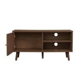 Herringford Small Tv Unit Entertainment Stand Walnut Parquet Design - thumbnail 7