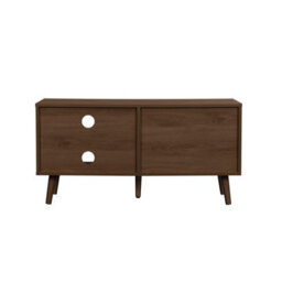 Herringford Small Tv Unit Entertainment Stand Walnut Parquet Design - thumbnail 8