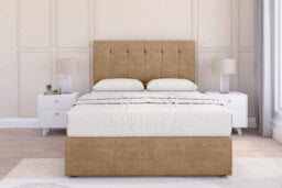"Sloomy Highbury Latte Dumfries Divan Bed Base 2 Drawers Same Side - 54"" Floor Standing Headboard 3' Single" - thumbnail 1