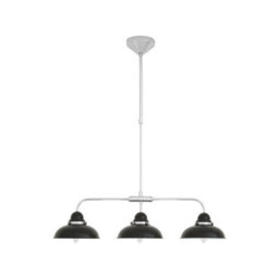 Orsina Elegant Black And Chrome 3 Light Pendant Light, Functional Pendant Light For Drawing Room, Versatile Light - thumbnail 1