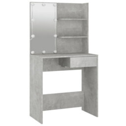 Berkfield Dressing Table With Led Concrete Grey 74.5X40X141 Cm - thumbnail 6
