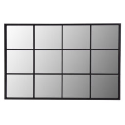 Charles Bentley Large Industrial Window Mirror L120 X D2.5Cm X W80Cm Black - thumbnail 3