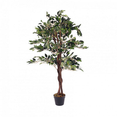 Oypla Artificial Ficus Tree Plant 120Cm Indoor Outdoor Garden Decoration - image 1