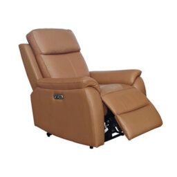 Aspire Kingsmere Power Recliner Armchair (1 Seater) In Real Leather, Tan - thumbnail 2