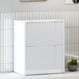 Royal Bathrooms Avenza 800mm Matt White Floor Standing Vanity Unit 2 Drawer With Carrara White Undrilled Worktop & No Basin - thumbnail 4