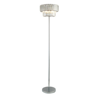 Lighting Collection Minnesota Chrome & Clear 2 Band Acrylic Non-Elec Shade - image 1