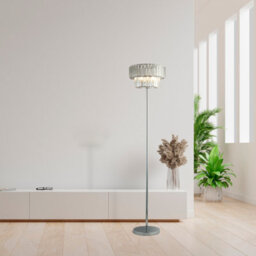 Lighting Collection Minnesota Chrome & Clear  2 Band Acrylic Non-Elec Shade - thumbnail 4