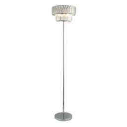 Lighting Collection Minnesota Chrome & Clear  2 Band Acrylic Non-Elec Shade - thumbnail 1