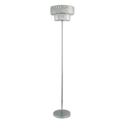 Lighting Collection Minnesota Chrome & Clear  2 Band Acrylic Non-Elec Shade - thumbnail 2