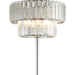 Lighting Collection Minnesota Chrome & Clear  2 Band Acrylic Non-Elec Shade - thumbnail 3