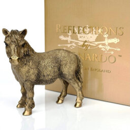 Animal Crackers Shetland Pony Figurine From The Leonardo Reflections Bronzed Range, Gift Boxed. - thumbnail 2