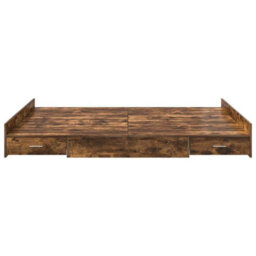 Berkfield Storage Bed Frame Smoked Oak 150 X 200 Cm Engineered Wood - thumbnail 5